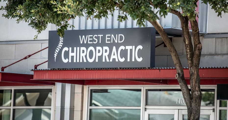 Photo: West End Chiropractic sign at 1611 West 5th St.