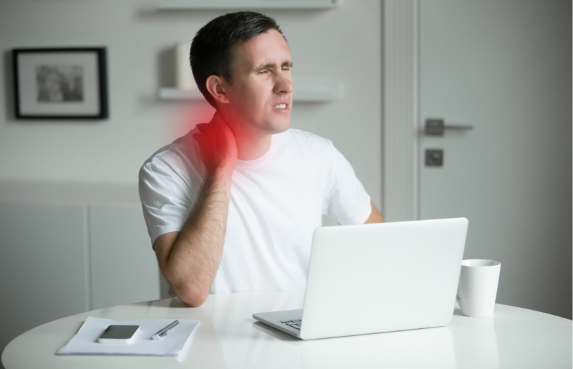 professionals suffer from chronic neck pain due to technology overuse